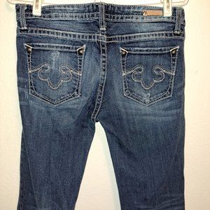 ReRock For Express Boot Cut Jeans with Embroidery pockets size 8R